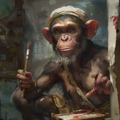 Der Schimpanse als Maler